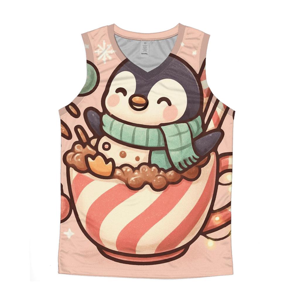 Peppermint Penguin Bubble Bath Bash casual summer tank tops