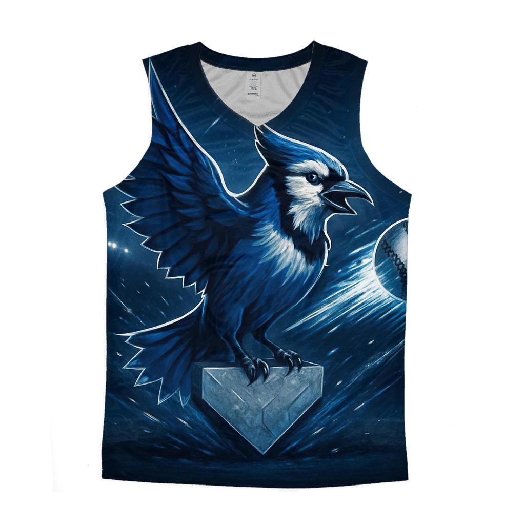 Midnight Wingburst Blue Jays Diamond cotton sleeveless tops