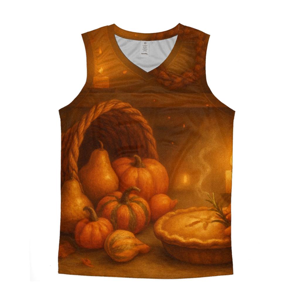 Candlelit Cornucopia Hearth graphic print tank tops