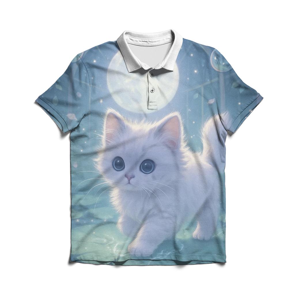 Moonlit Purrdition Garden branded logo polo shirts