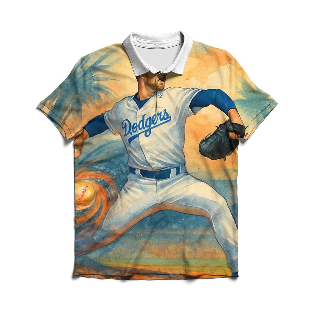 Golden Coast Pitchers Spiral designer slim fit polos