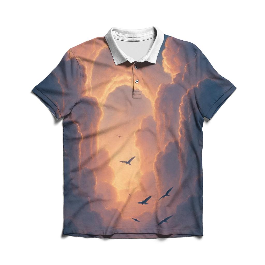 Cloud Cathedral Sundown stylish collar polo tees