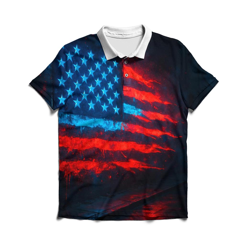 Neon Alley Starburst Banner personalized polo shirts