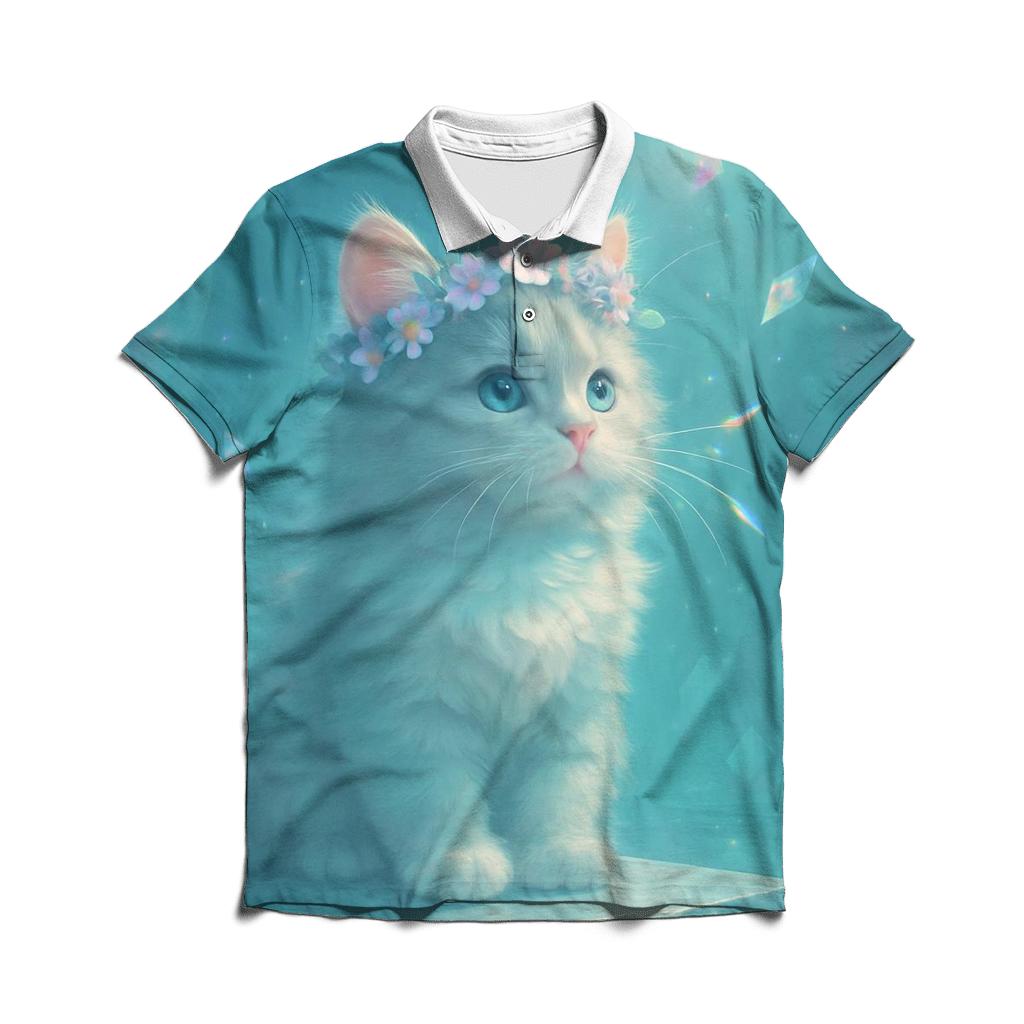 Crystal Cave Purrism Mirage premium cotton polo shirts