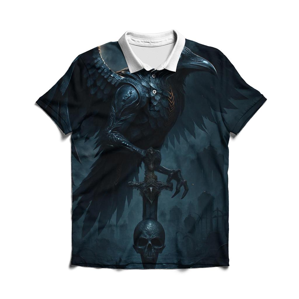 Raven Of The Iron Eclipse custom polo shirts