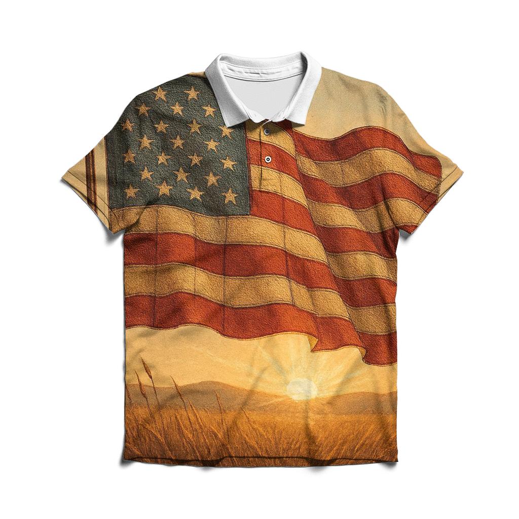 Prairie Dawn Patchwork Standard embroidered polo tops