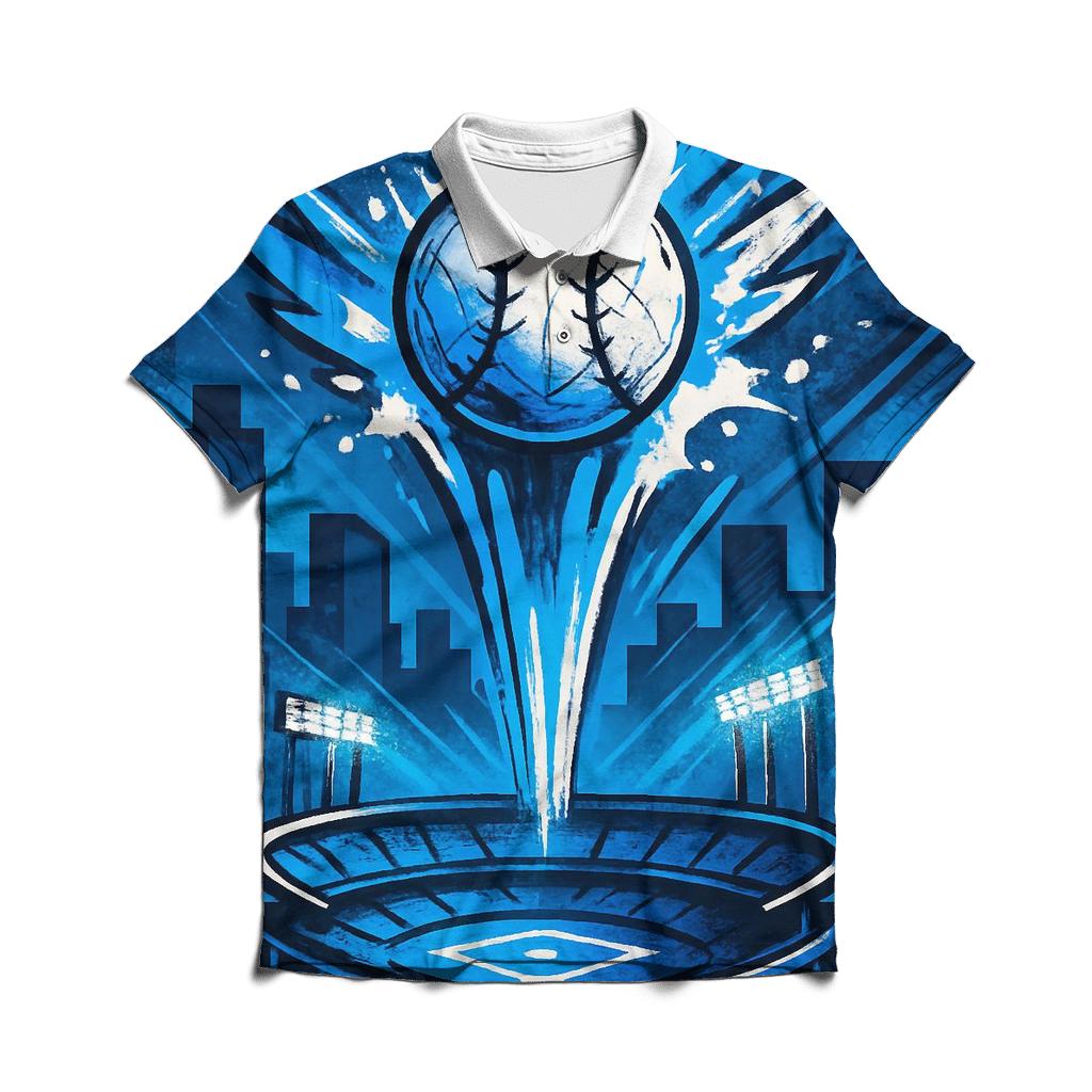 Graffiti Skyline Home Run Bloom stylish collar polo tees