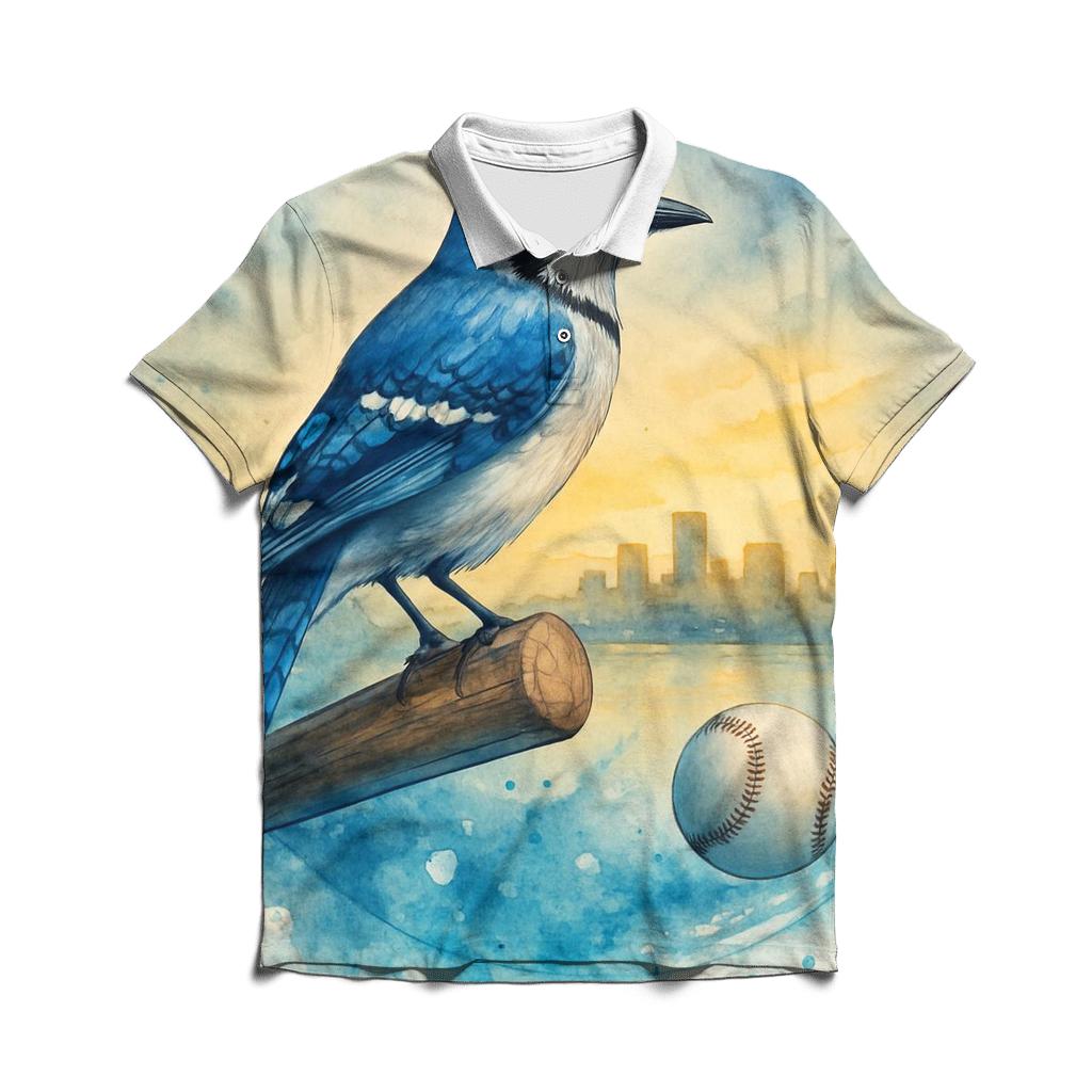 Skyline Rally, Blue Jays Afterglow personalized polo shirts