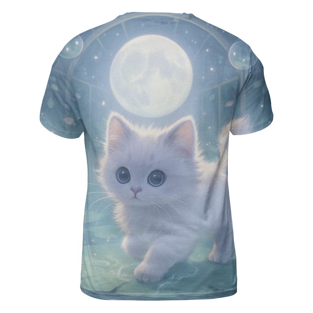 Moonlit Purrdition Garden creative print fashion shirts
