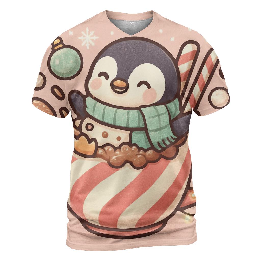 Peppermint Penguin Bubble Bath Bash custom all-over print shirts