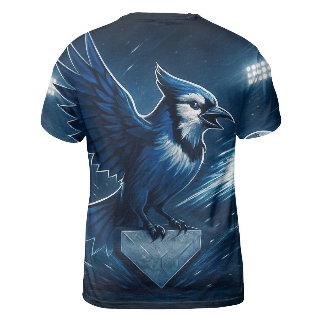 Midnight Wingburst Blue Jays Diamond creative print fashion shirts