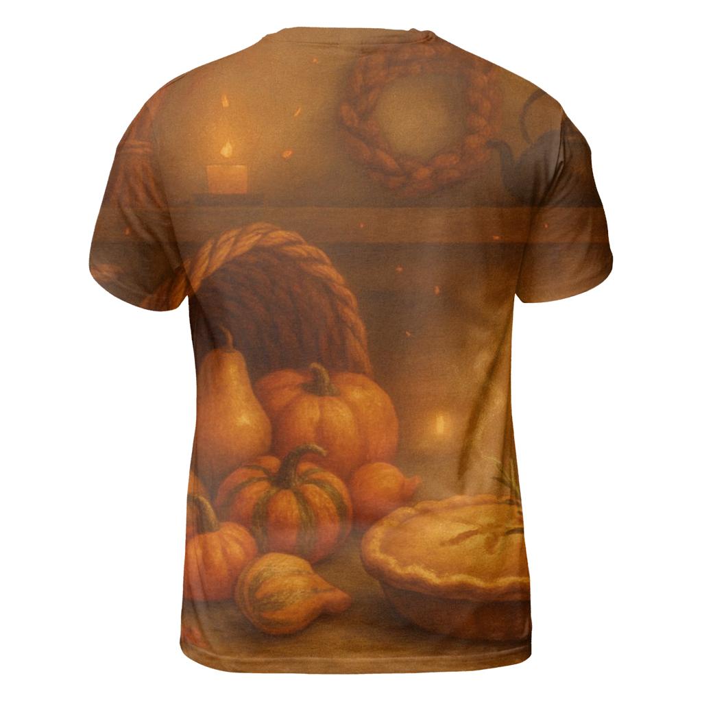 Candlelit Cornucopia Hearth unique graphic print tees