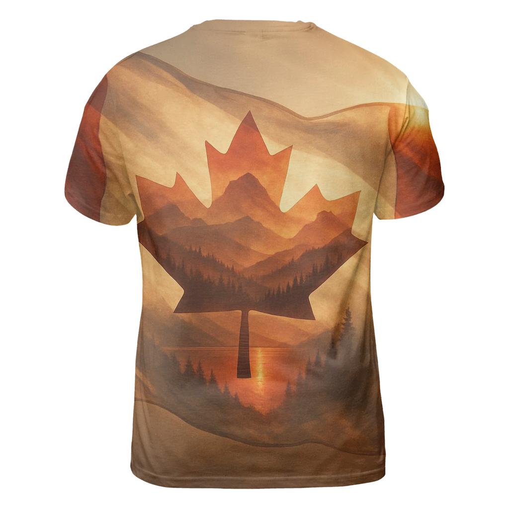 Canada Double Exposure Maple Wilderness personalized full print shirts
