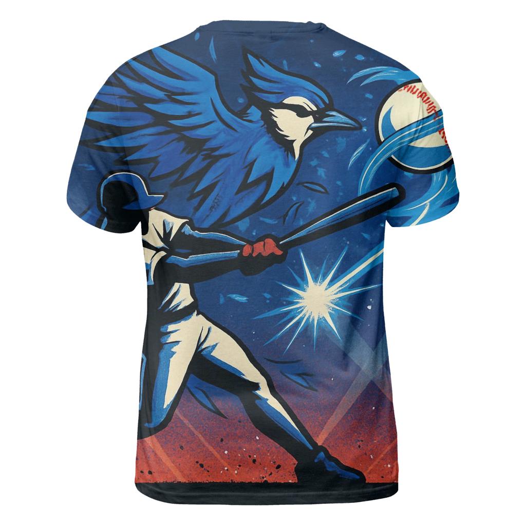 Fastbreak Curveball With Blue Jays Flight trendy printed shirt styles