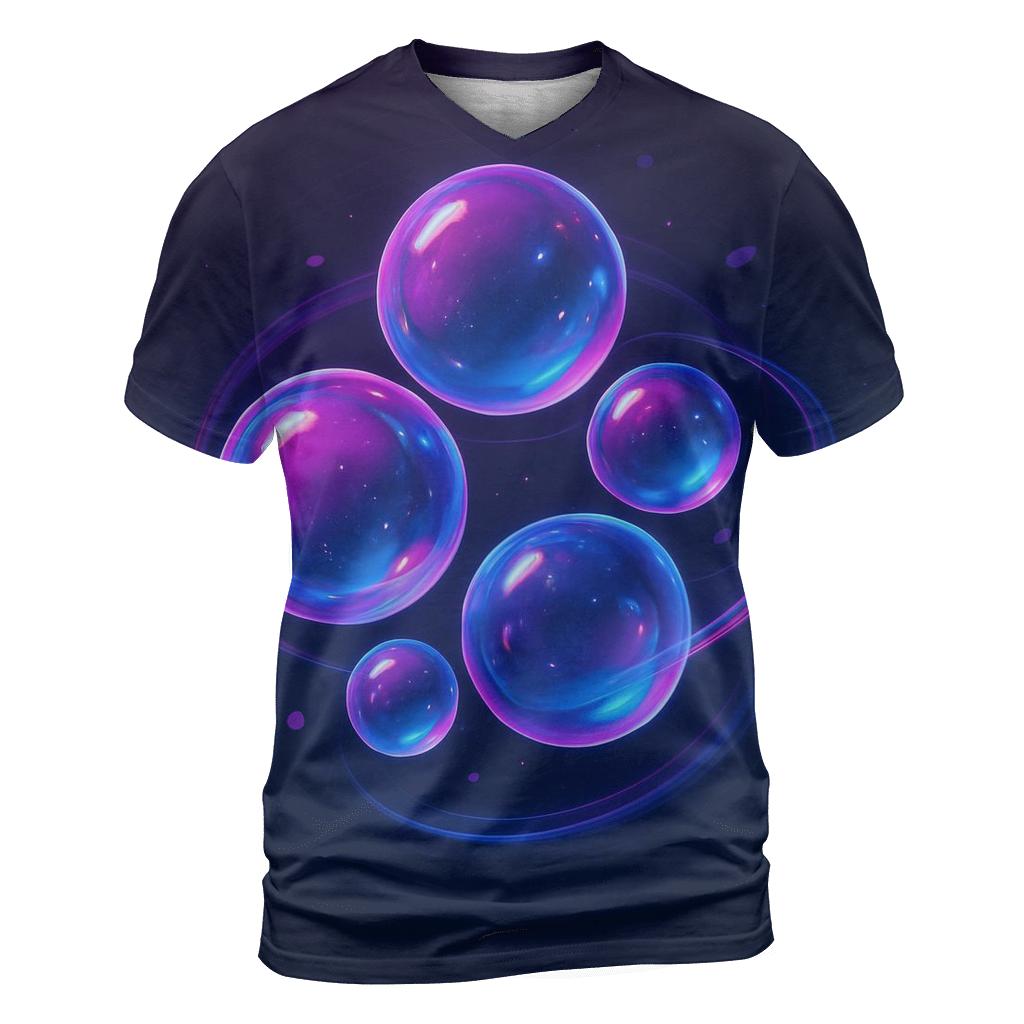 Midnight Chromatic Orbit Garden designer pattern shirts