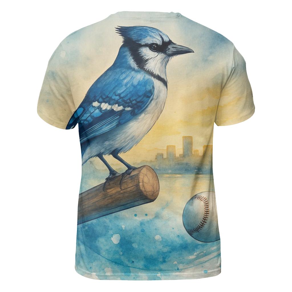 Skyline Rally, Blue Jays Afterglow statement graphic shirts