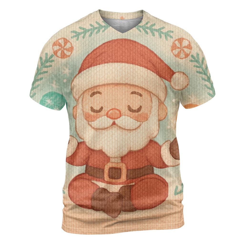 Knitted Candy Galaxy Santa personalized full print shirts