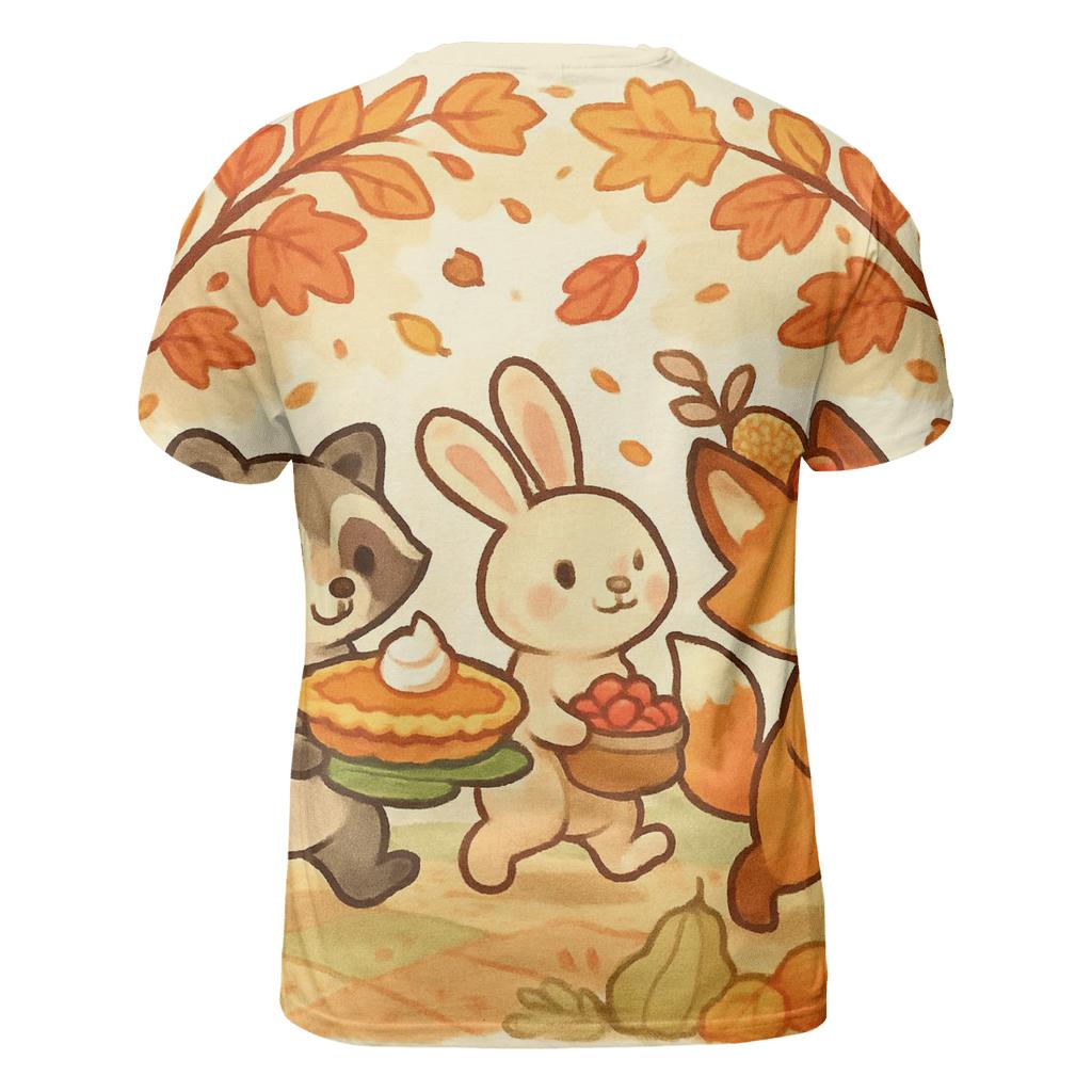 Woodland Friends Harvest Parade designer pattern shirts
