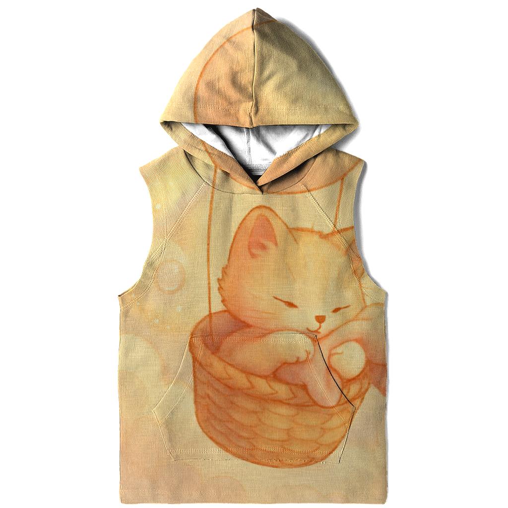 Sunrise Cloud Basket Kitten printed hoodies