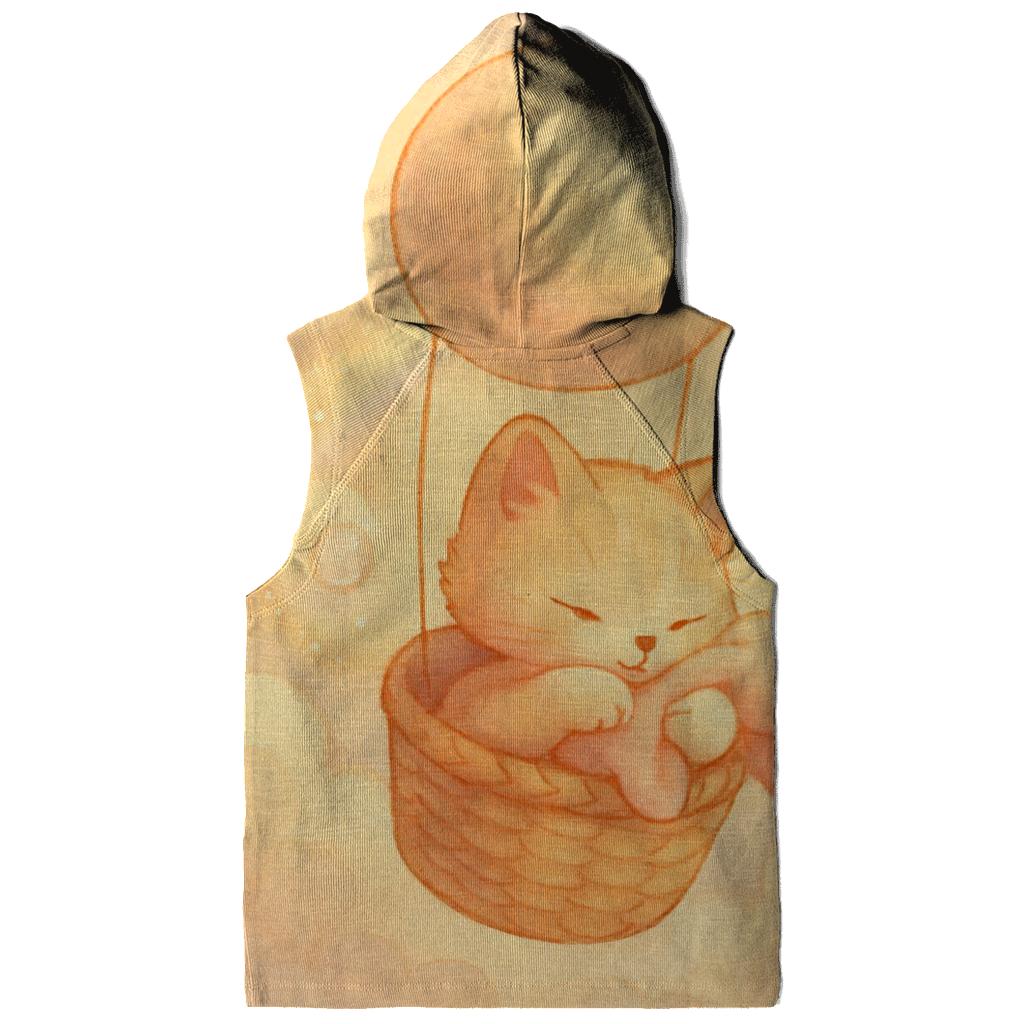 Sunrise Cloud Basket Kitten printed hoodies