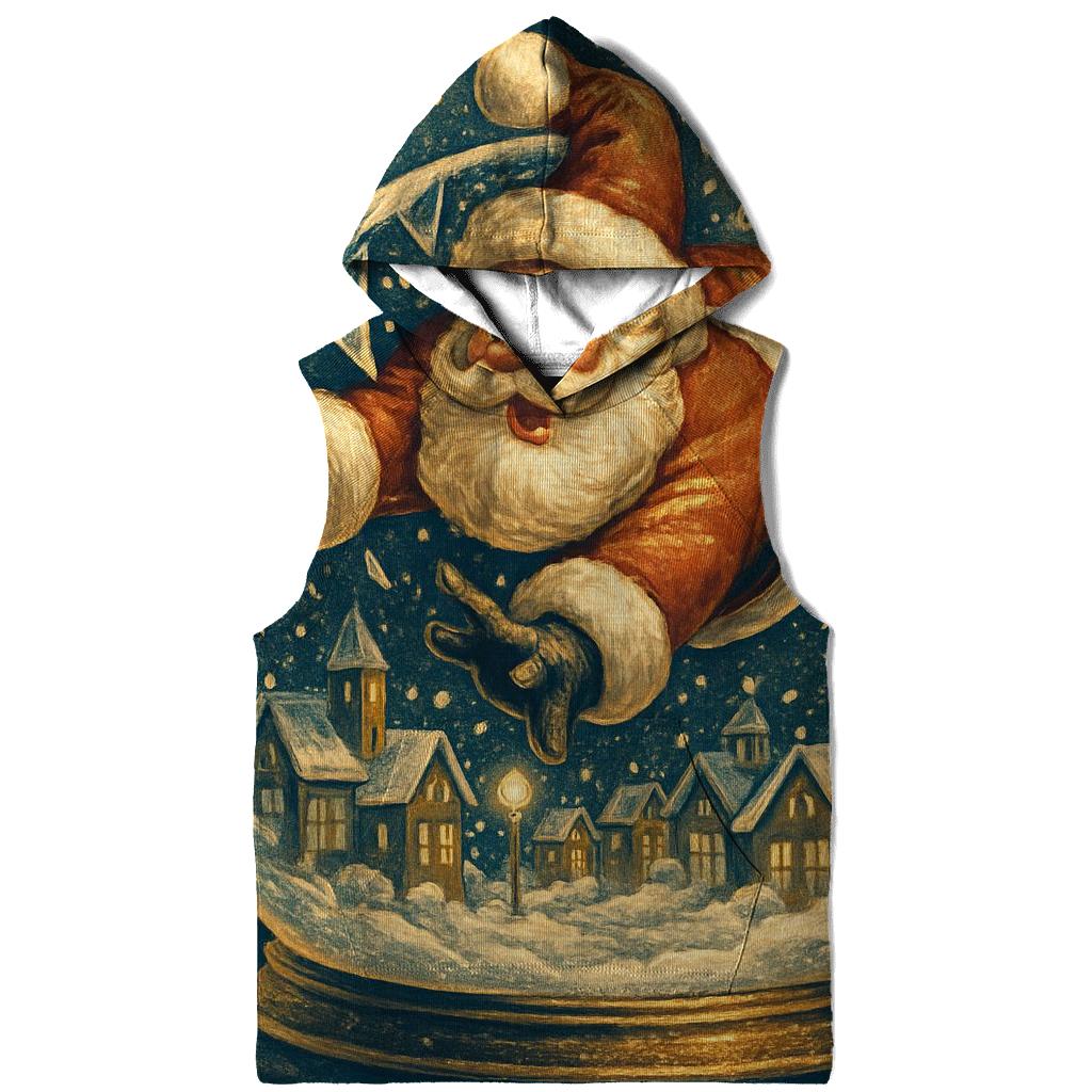 Santa Crash Lands In A Snow Globe City pullover hoodies