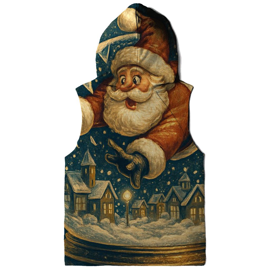 Santa Crash Lands In A Snow Globe City pullover hoodies