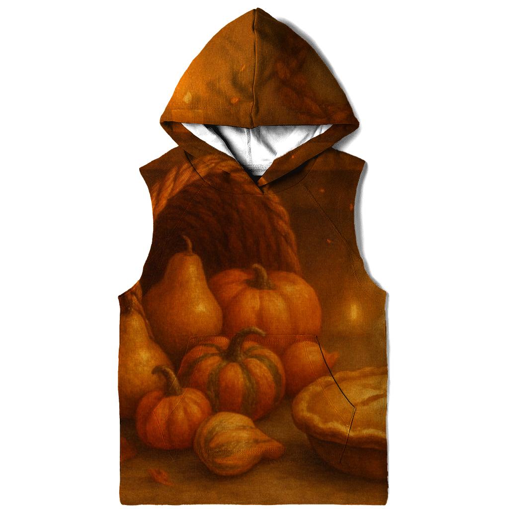 Candlelit Cornucopia Hearth printed hoodies