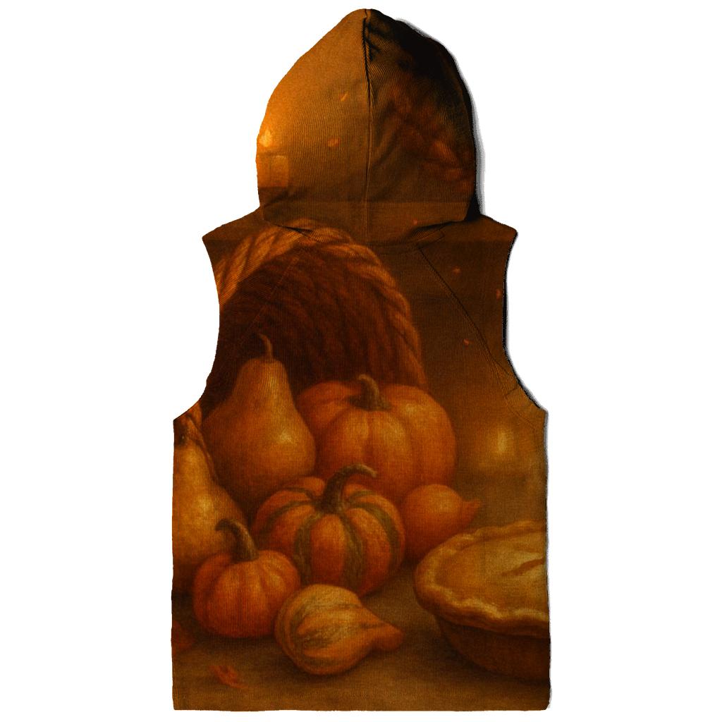 Candlelit Cornucopia Hearth printed hoodies