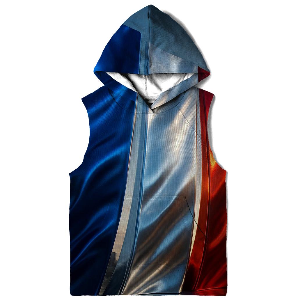France Metallic Tricolor Skyline custom hoodies