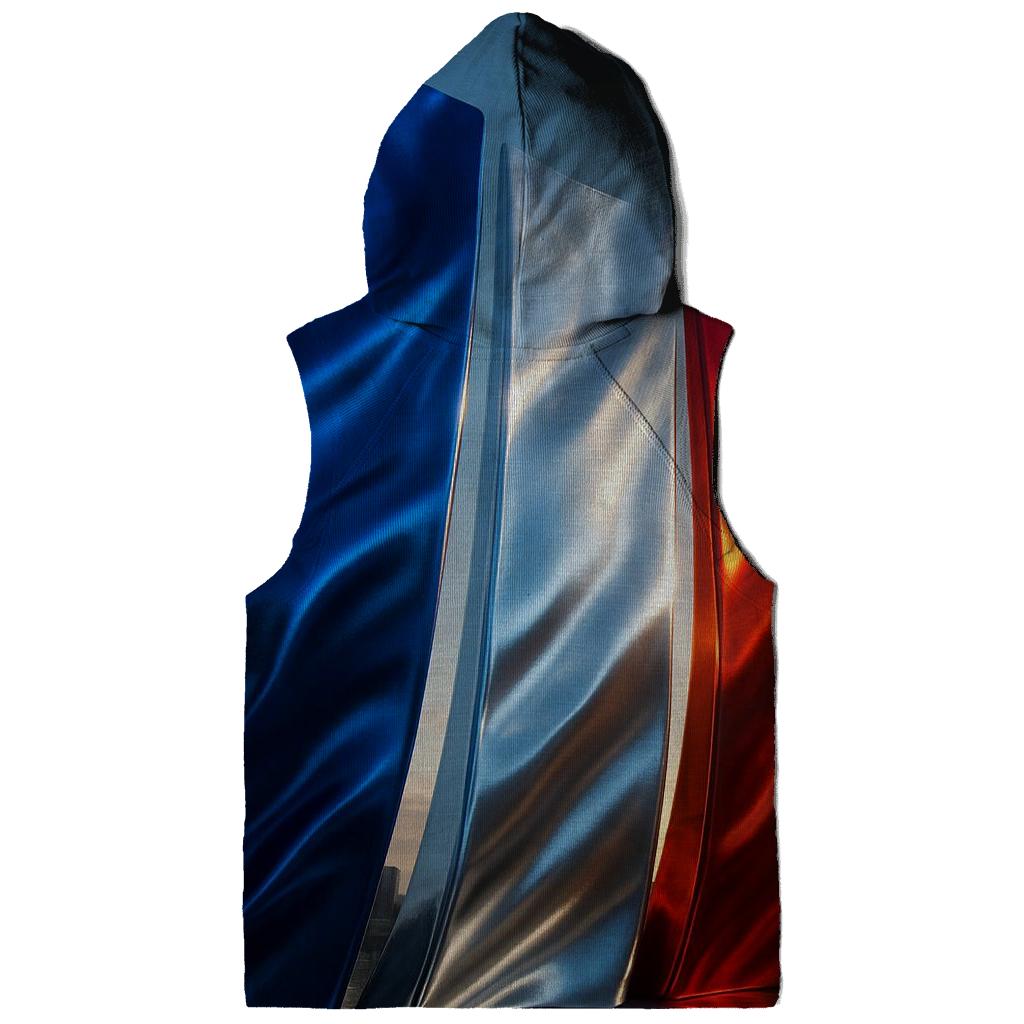 France Metallic Tricolor Skyline custom hoodies
