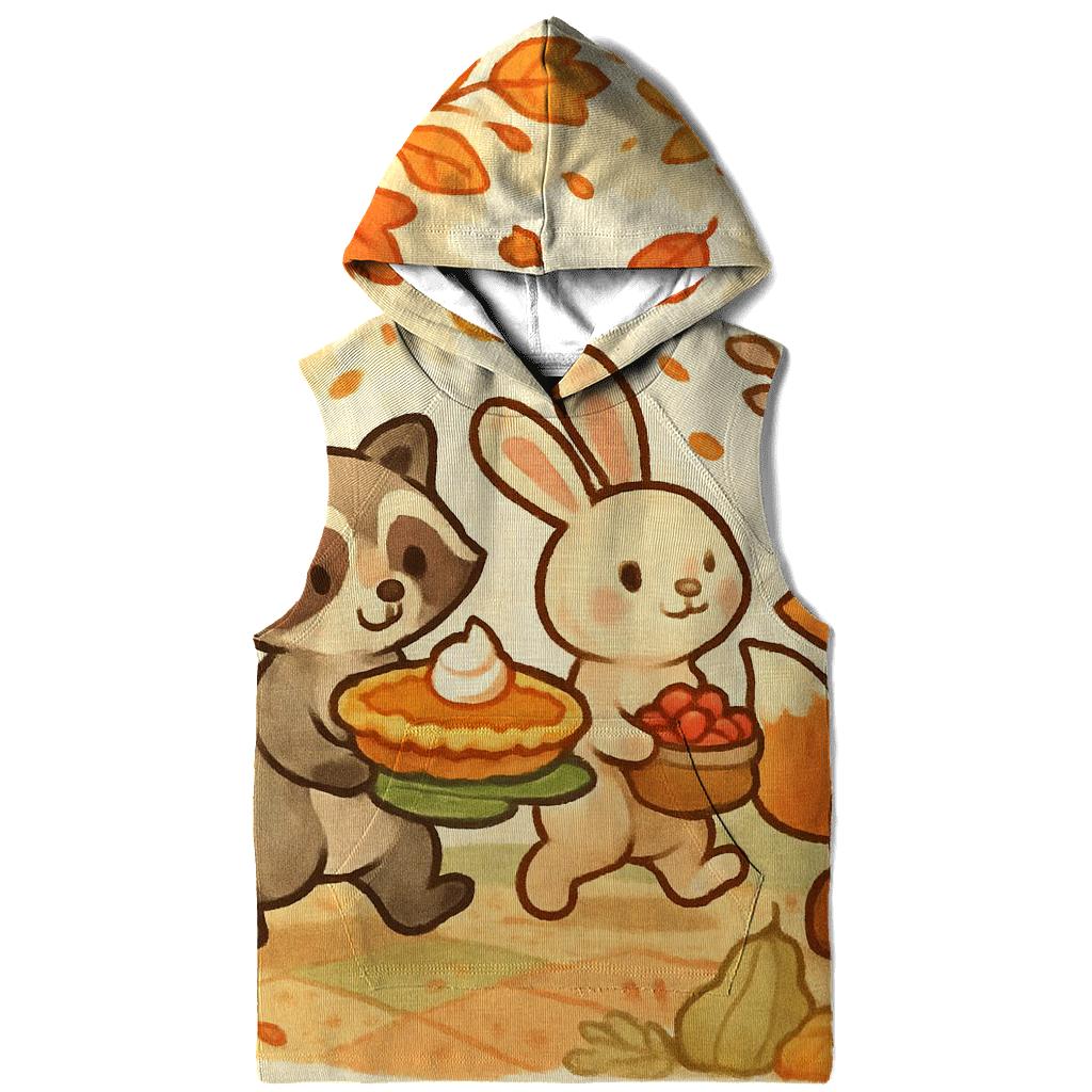 Woodland Friends Harvest Parade designer hoodies
