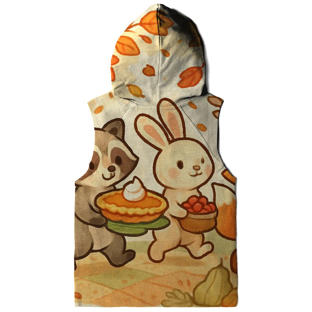 Woodland Friends Harvest Parade designer hoodies