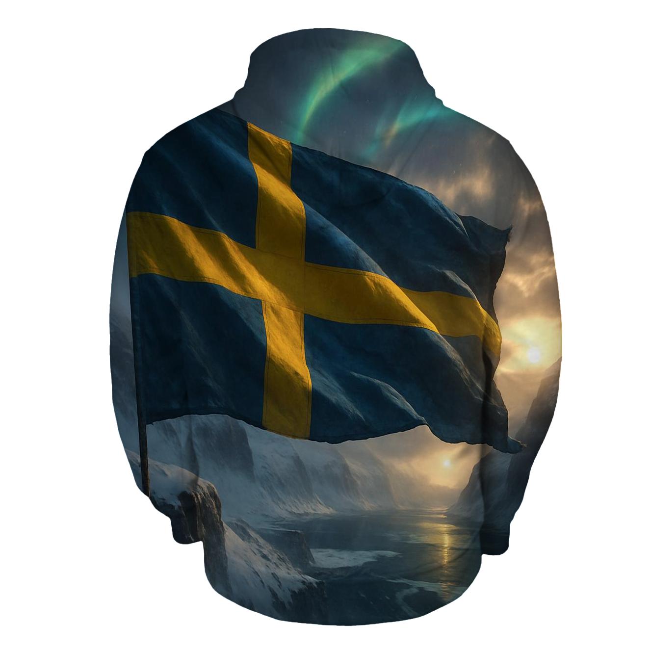 Sweden Aurora Fabric Crest premium hoodies