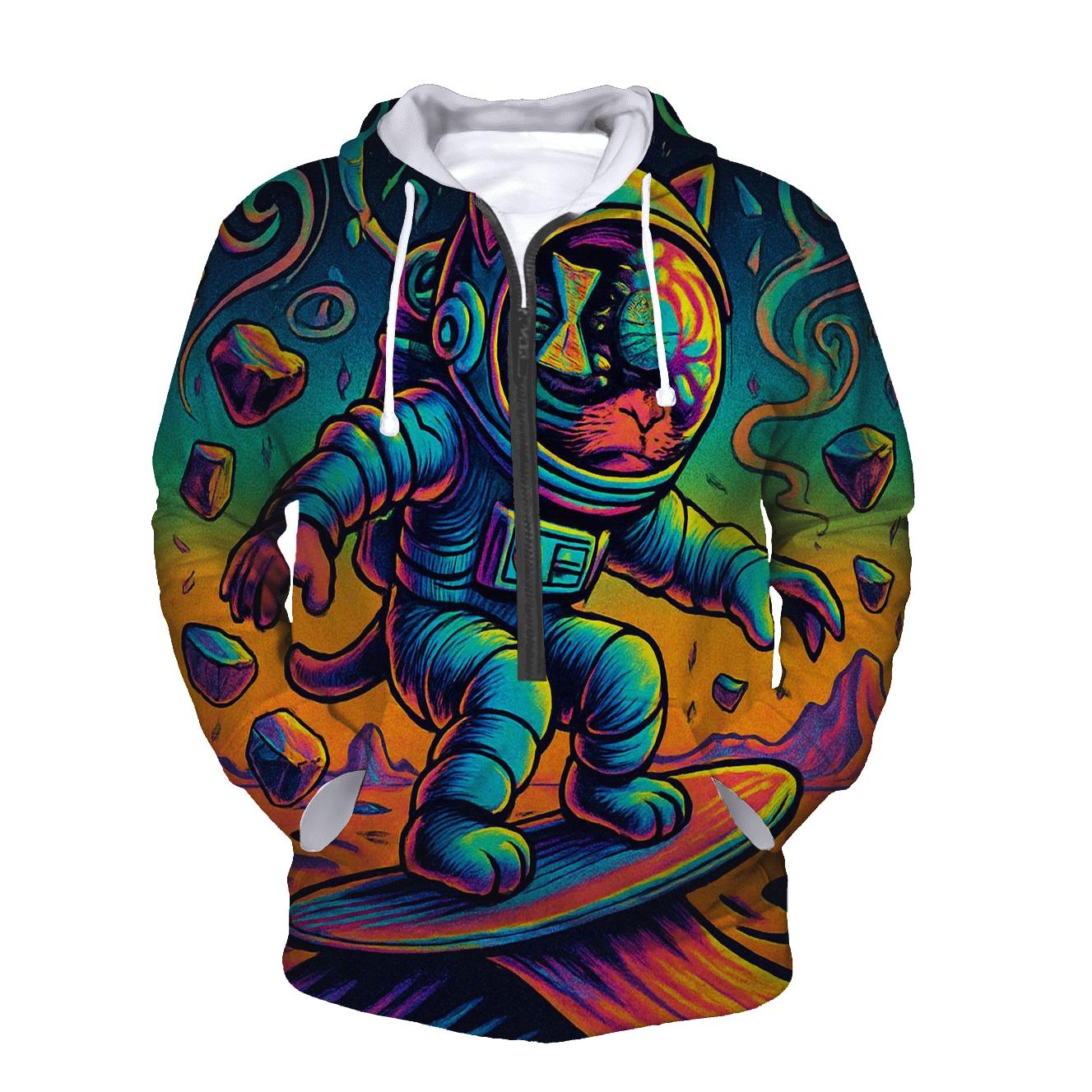 Time Dune Astronaut Cat premium hoodies