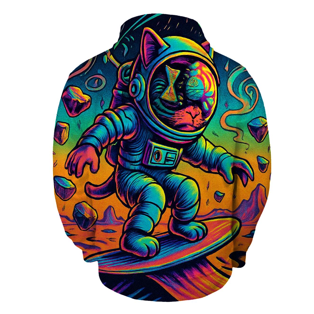 Time Dune Astronaut Cat premium hoodies