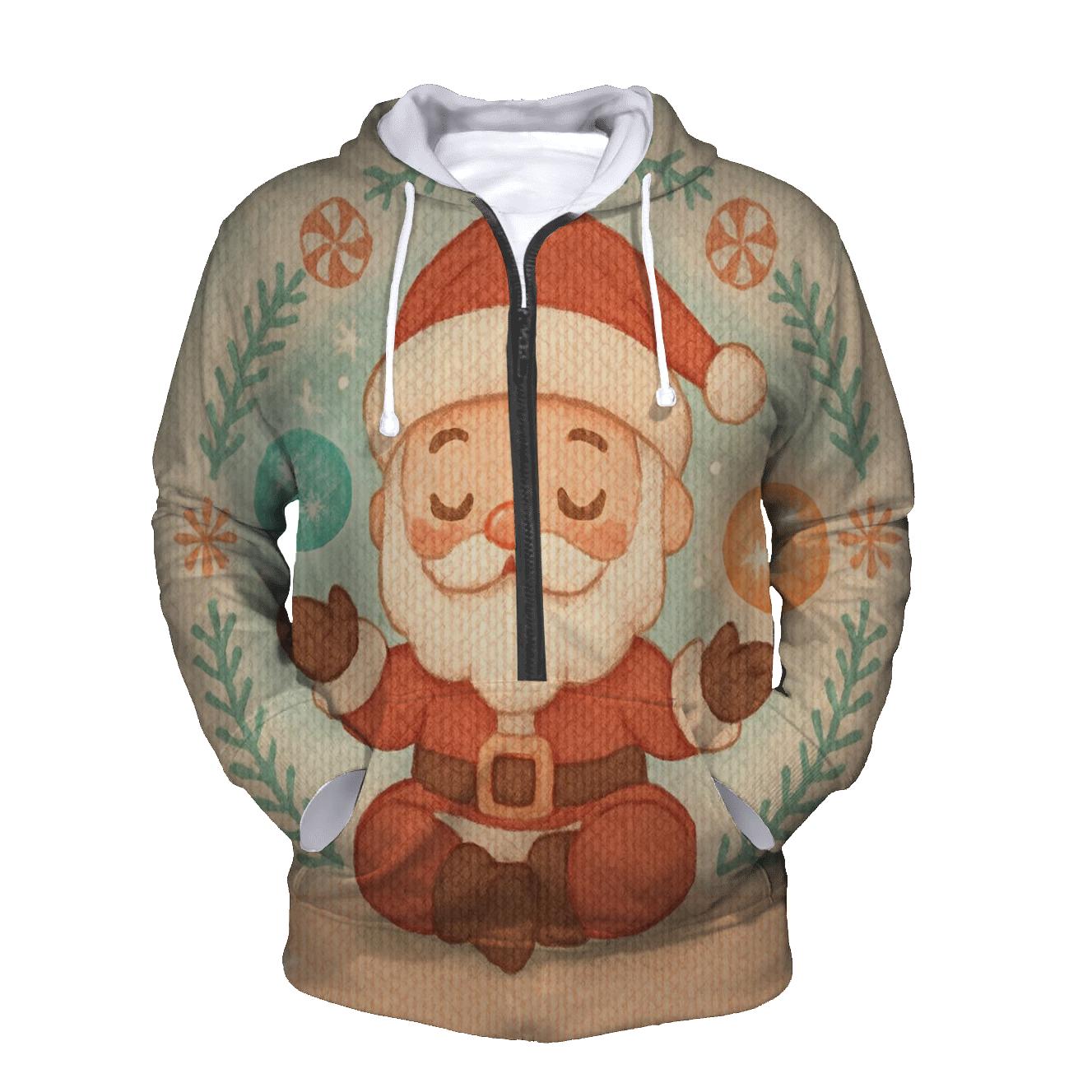 Knitted Candy Galaxy Santa heavyweight hoodies