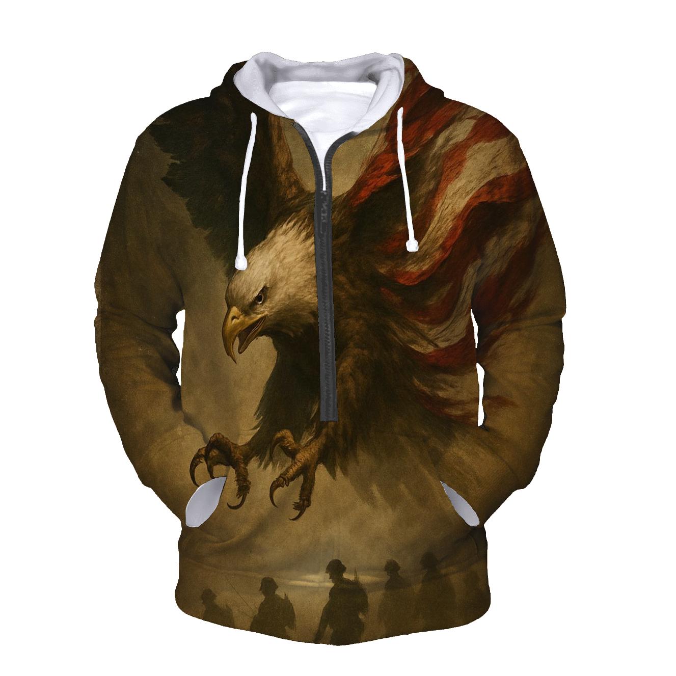 Sentinel Eagle Above The Dust Line premium hoodies