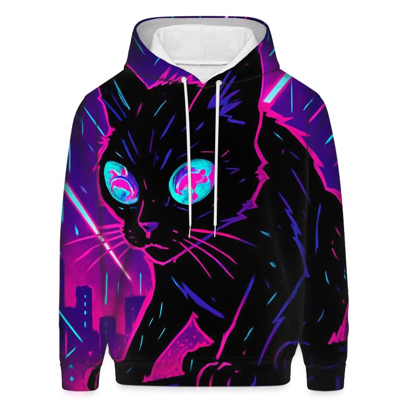 Neon Alley Koi Circuit Cat heavyweight hoodies