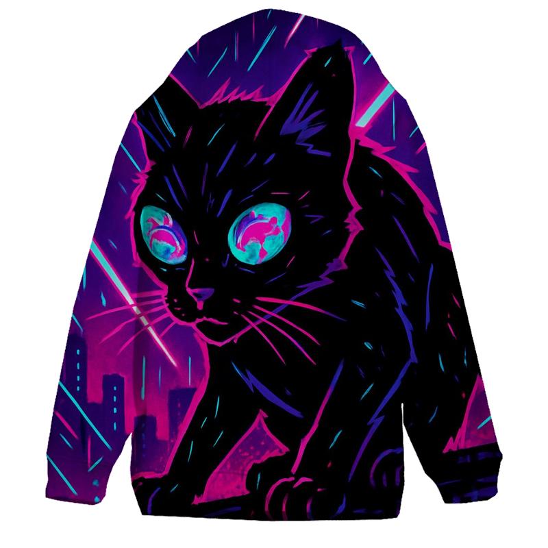 Neon Alley Koi Circuit Cat heavyweight hoodies