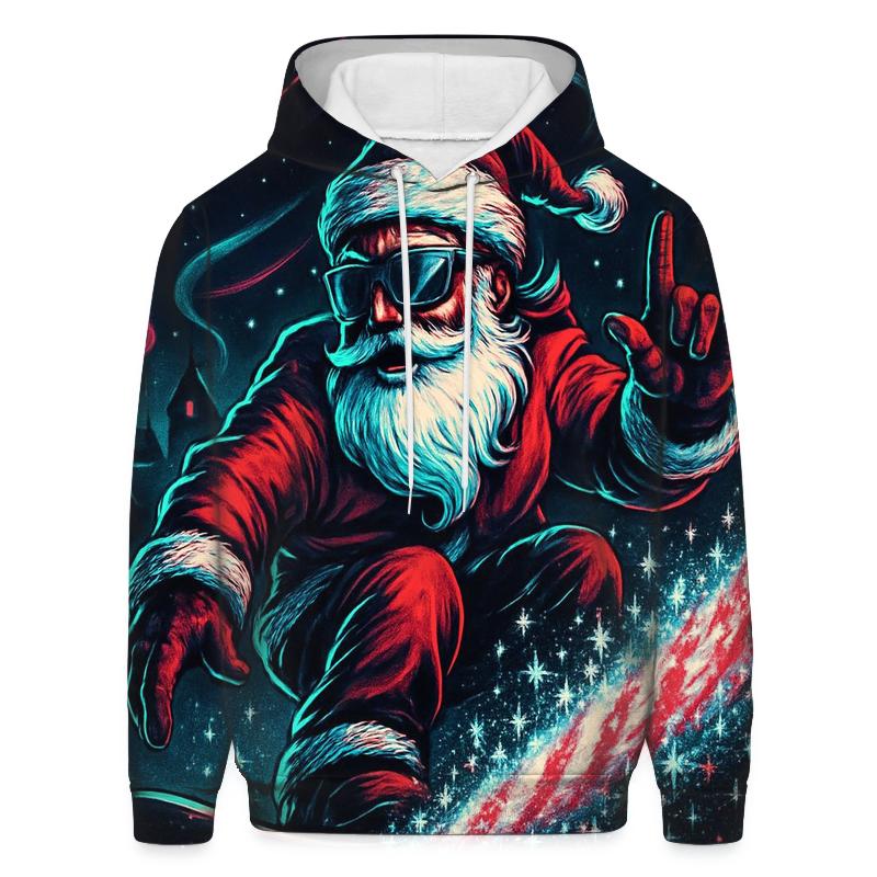 Neon Frost Santa Street Drift heavyweight hoodies