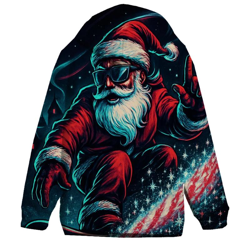 Neon Frost Santa Street Drift heavyweight hoodies