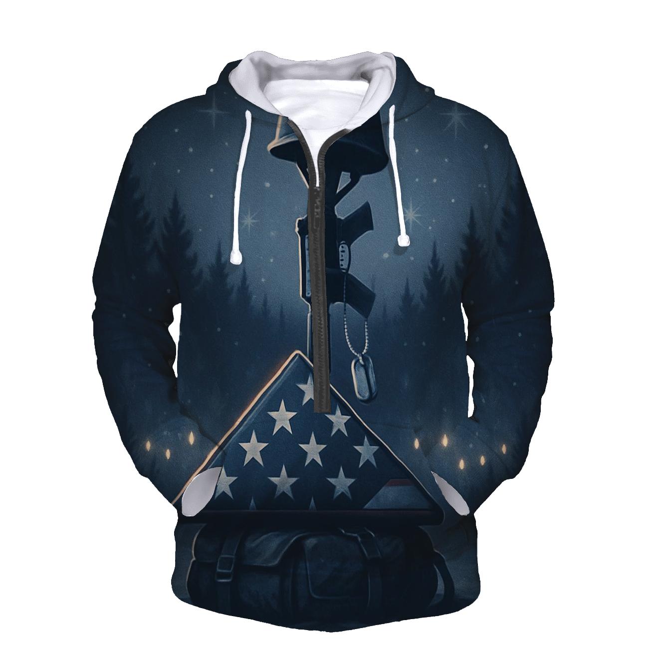 Memorial Stillness In Winter Light hoodie designs