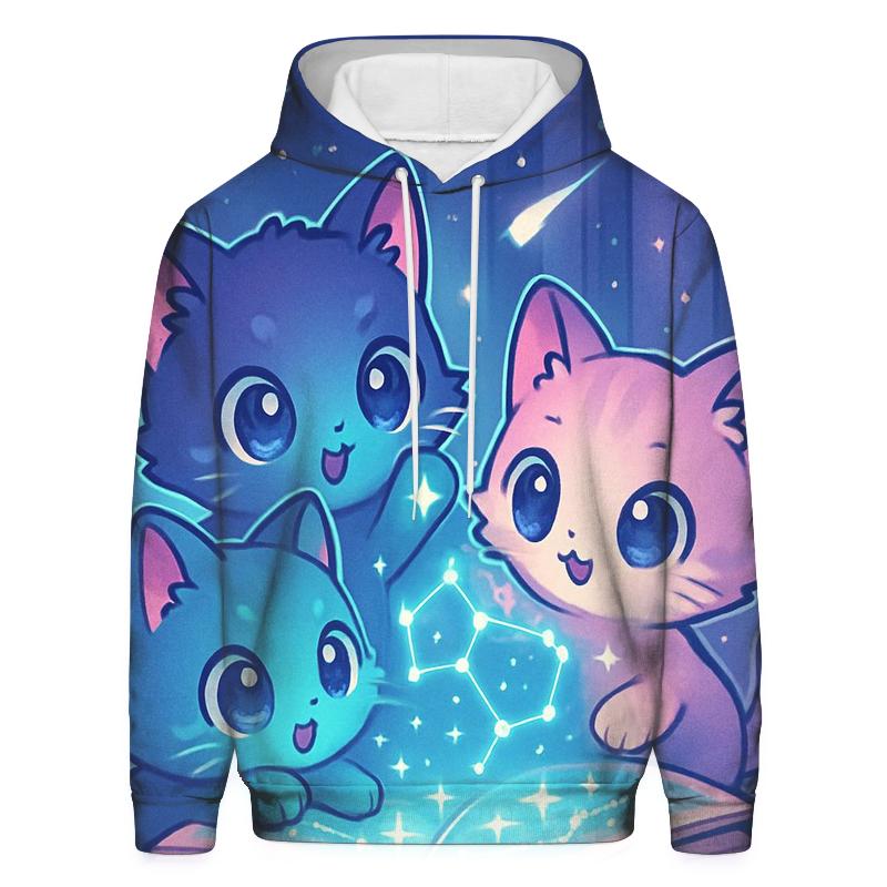Starlit Library Of Whisker Maps premium hoodies