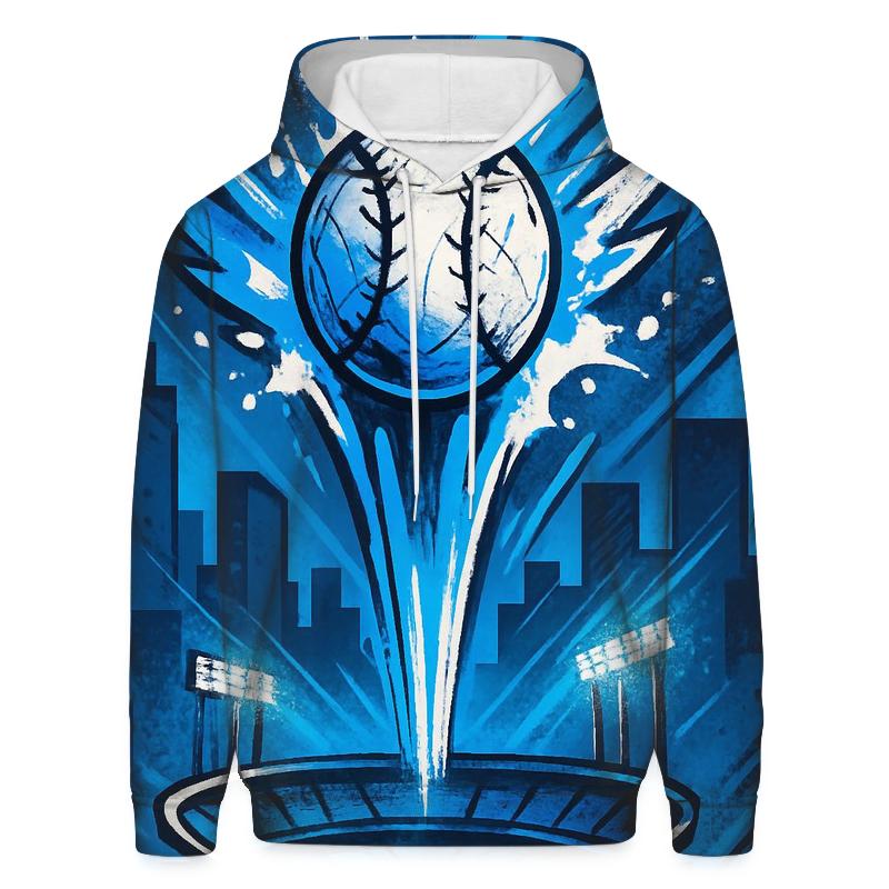Graffiti Skyline Home Run Bloom printed hoodies