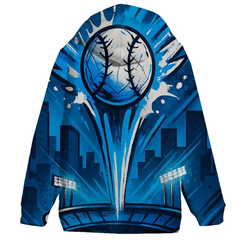 Graffiti Skyline Home Run Bloom printed hoodies