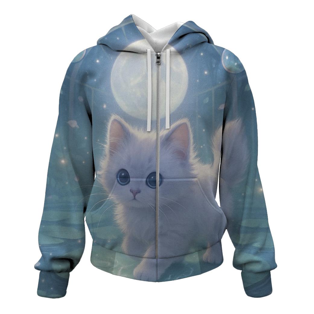 Moonlit Purrdition Garden designer hoodies