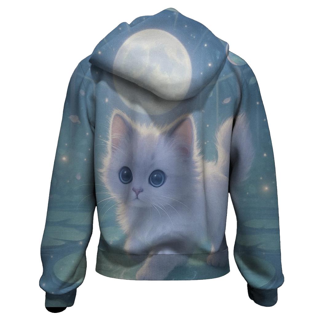 Moonlit Purrdition Garden designer hoodies
