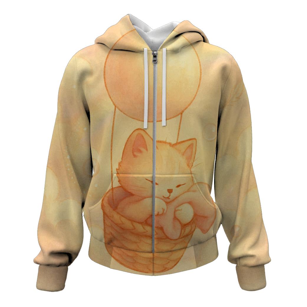 Sunrise Cloud Basket Kitten hoodie trends