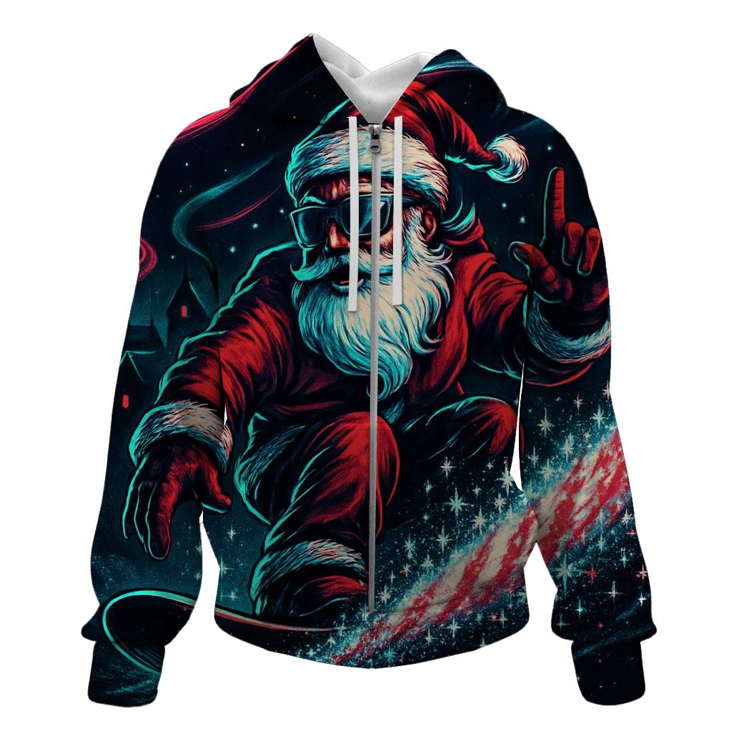 Neon Frost Santa Street Drift heavyweight hoodies