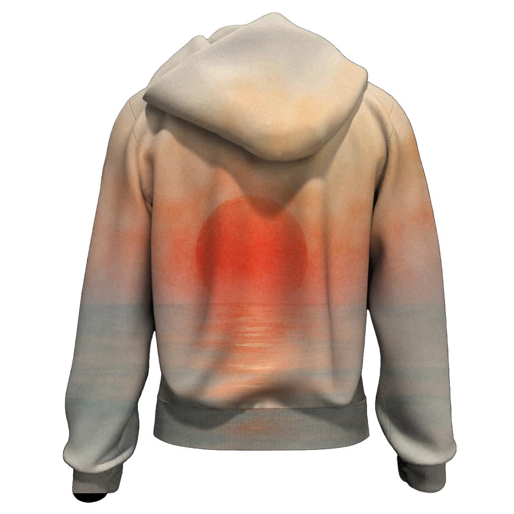Japan Sunrise Watercolor Horizon hoodie trends